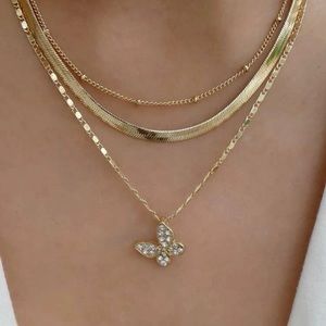 Butterfly necklace set